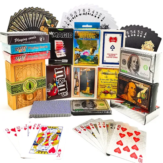 Individuell bedruckte Spielkarten aus wasserdichtem PVC-Roségold-Kunststoff-Poker