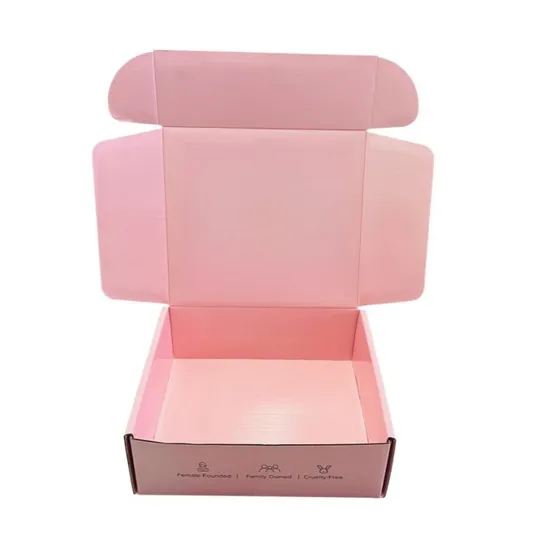 Großhandel kundenspezifischer Produktversand Lilafarbene Verpackungs-Versandbox mit Logo-Druck