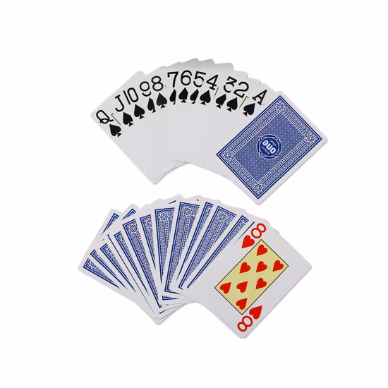 Poker-Druck, maßgeschneiderte, hochwertige, schwarze Kunststoff-PVC-Spielkarten, Poker