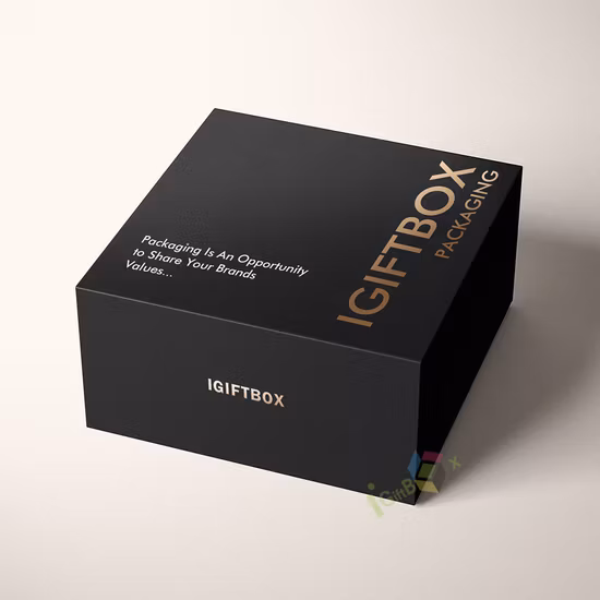 Benutzerdefinierte China Großhandel Luxus schwarz gedruckt maßgeschneiderte starre faltbare Karton Verpackung Papier Verpackung Geschenkbox mit Magnet