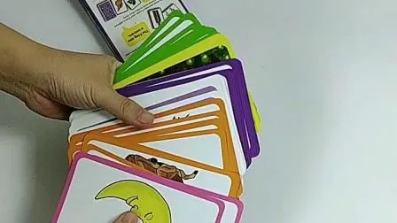 Große Lernkarten, maßgeschneidert für pädagogische OEM-Druckspielkarten für Kinder